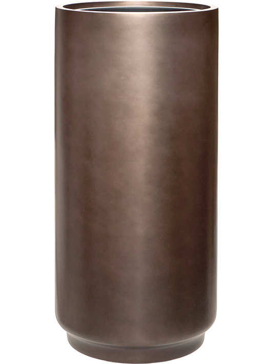Baq Gradient Plant Pot 80cm Height 33cm Dia Cylinder Matt Coffee (with liner)