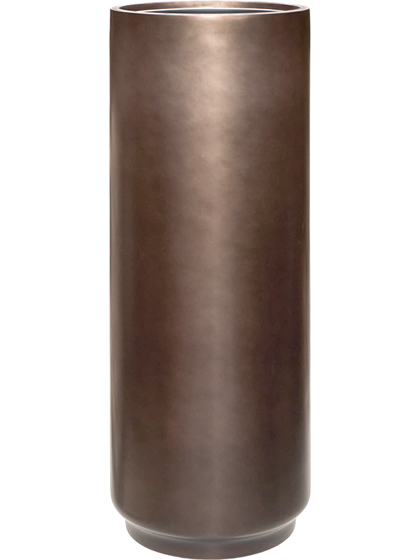 Baq Gradient Plant Pot 100cm Height 33cm Dia Cylinder Matt Coffee (with liner)