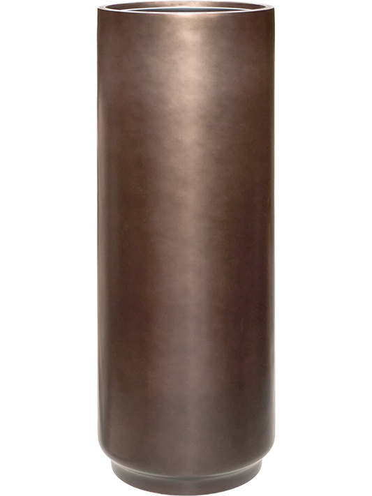 Baq Gradient Plant Pot 100cm Height 33cm Dia Cylinder Matt Coffee (with liner)