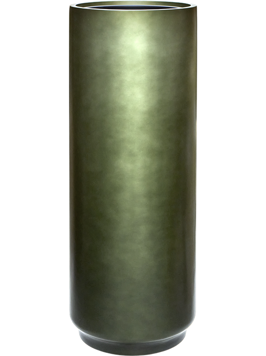 Baq Gradient Plant Pot 100cm Height 33cm Dia Cylinder Matt Forest Green (met inzetbak)