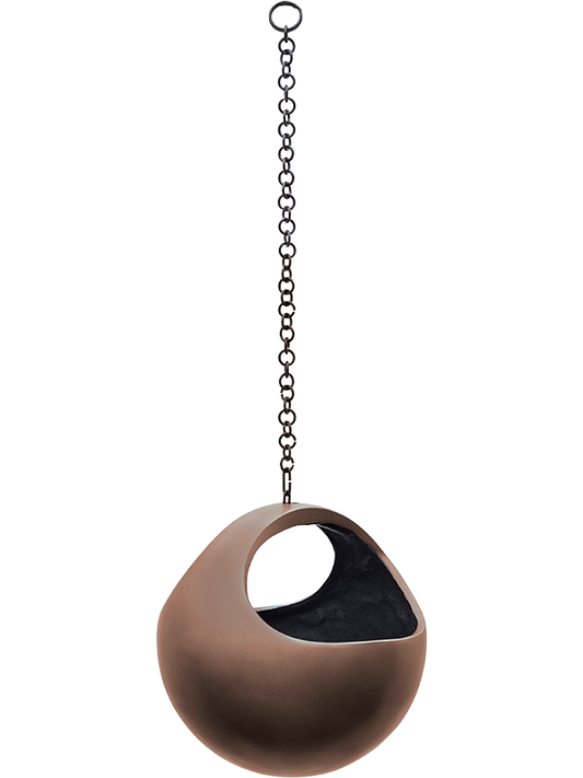 Baq Gradient Plant Pot 21cm Height 19cm Dia Hanging Basket Matt Coffee