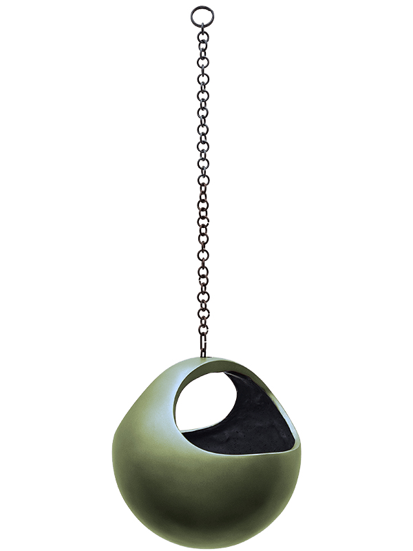 Baq Gradient Plant Pot 21cm Height 19cm Dia Hanging Basket Matt Forest Green