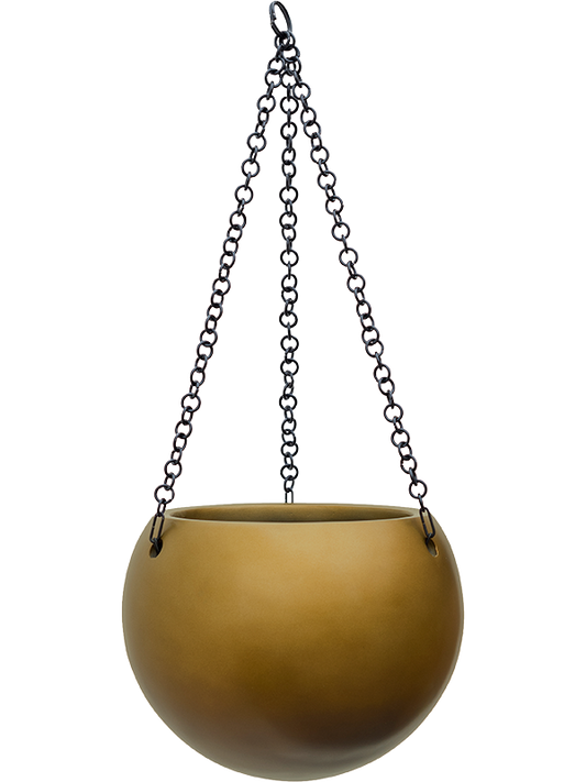 Baq Gradient Plant Pot 19cm Height 22cm Dia Hanging Globe Matt Honey