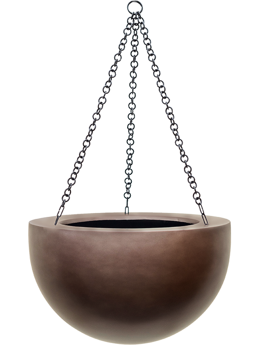 Baq Gradient Plant Pot 21cm Height 23cm Dia Hanging Bowl Matt Coffee