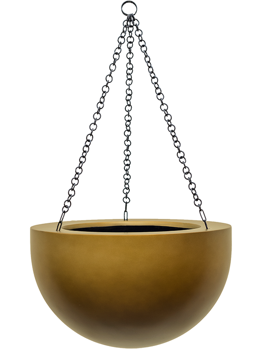Baq Gradient Plant Pot 21cm Height 23cm Dia Hanging Bowl Matt Honey