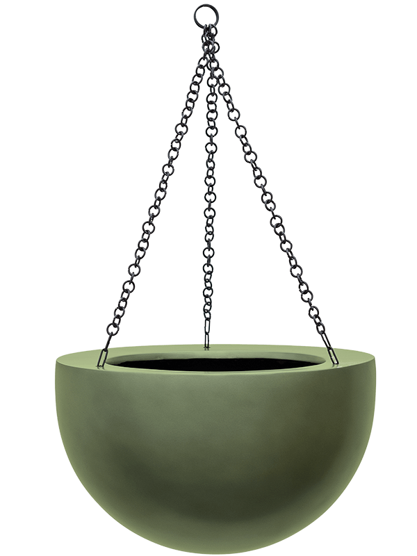 Baq Gradient Plant Pot 21cm Height 23cm Dia Hanging Bowl Matt Forest Green