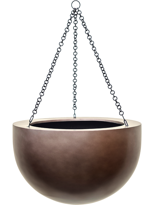 Baq Gradient Plant Pot 24cm Height 28cm Dia Hanging Bowl Matt Coffee