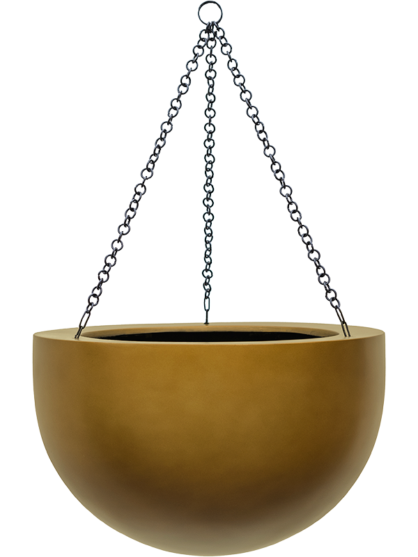 Baq Gradient Plant Pot 24cm Height 28cm Dia Hanging Bowl Matt Honey