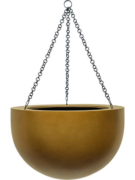 Baq Gradient Plant Pot 24cm Height 28cm Dia Hanging Bowl Matt Honey