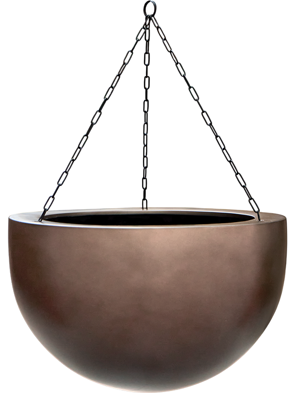 Baq Gradient Plant Pot 28cm Dia Hanging Bowl Matt Coffee