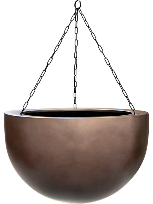 Baq Gradient Plant Pot 28cm Dia Hanging Bowl Matt Coffee