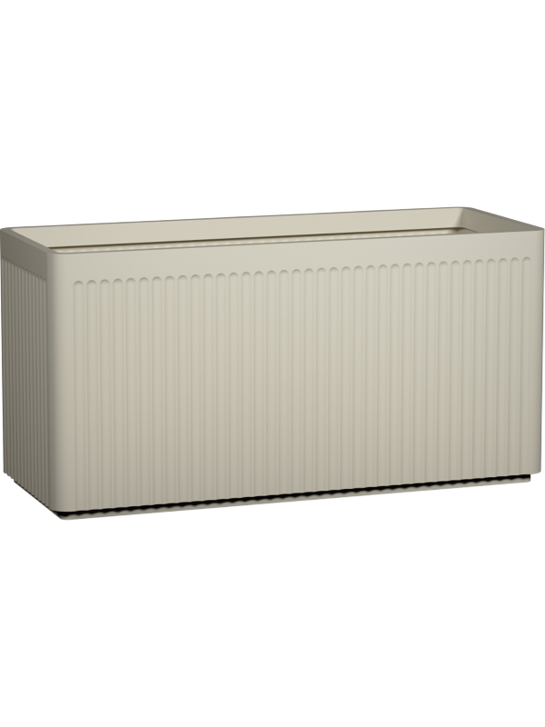 Ionic Plant Pot 50cm Height 36cm Dia Jort Linea M, Silk White
