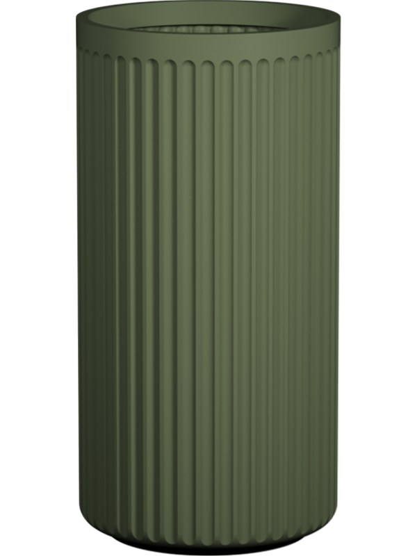 Ionic Plant Pot 88cm Height 40cm Dia Turris L, Sage Green