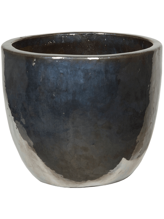Plain Plant Pot 34cm Height 31cm Dia Couple Metal Glaze