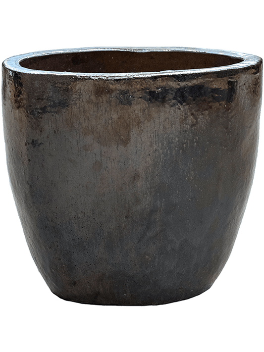 Plain Plant Pot 43cm Height 38cm Dia Couple Metal Glaze