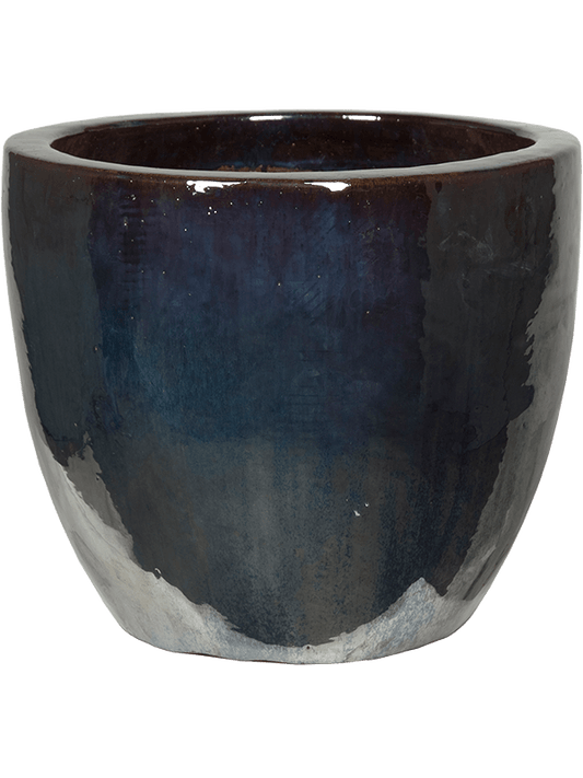 Plain Plant Pot 49cm Height 45cm Dia Couple Metal Glaze