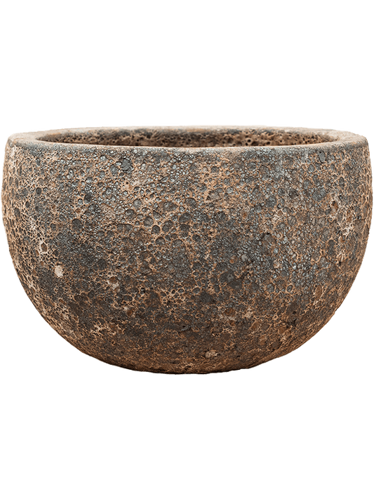 Baq Lava Plant Pot 24cm Height 33cm Dia Bowl Relic Rust Metal