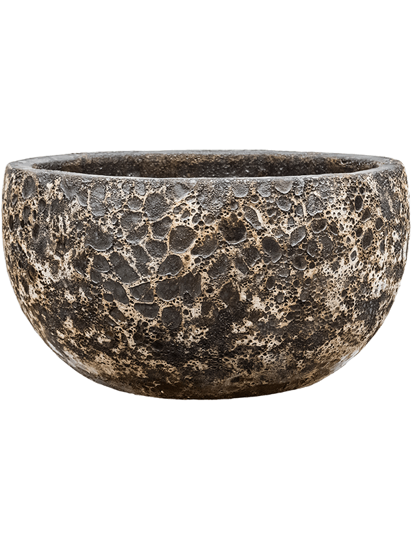 Baq Lava Plant Pot 29cm Height 44cm Dia Bowl Relic Black