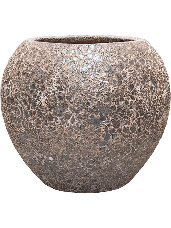 Baq Lava Plant Pot 43cm Height 32cm Dia Balloon Relic Rust Metal