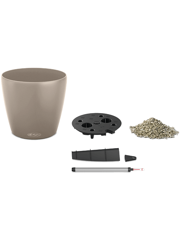 Lechuza Classico Color 35 Plant Pot 33cm Height 33cm Dia All Inclusive Set Sand Brown
