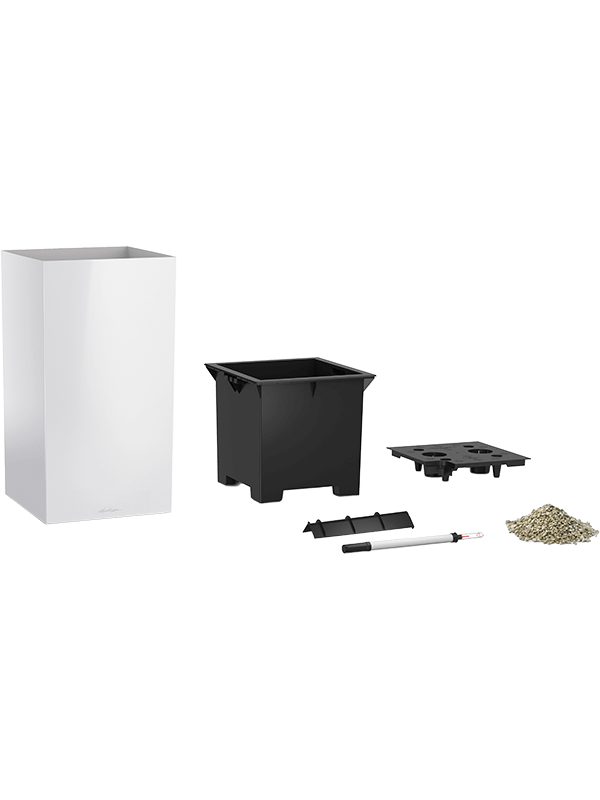 Lechuza Premium Canto 40 High Plant Pot 76cm Height 34cm Dia All Inclusive Set White