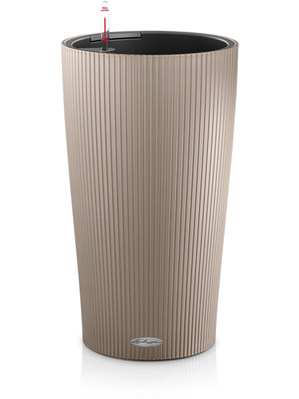 Lechuza Cilindro 23 Plant Pot 41cm Height 20cm Dia All Inclusive Set Sand Brown