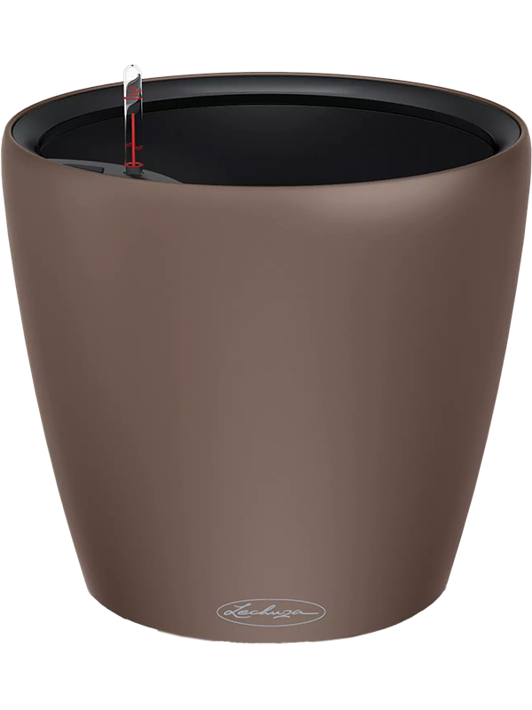 Lechuza Color Classico LS 28 Plant Pot 26cm Height 27cm Dia All Inclusive Set Nutmeg