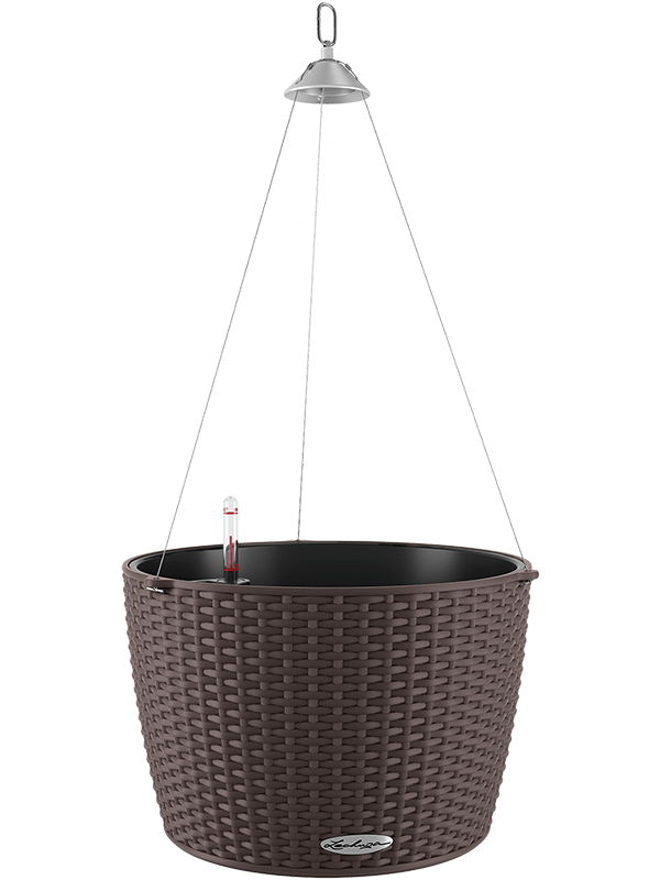 Lechuza Nido Cottage 35 Plant Pot 23cm Height 32cm Dia All Inclusive Set Mocha