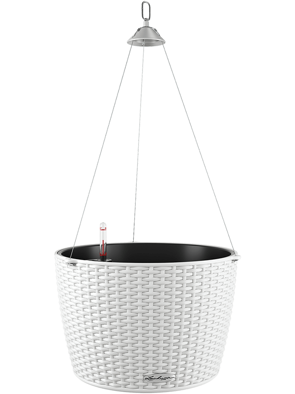Lechuza Nido Cottage 35 Plant Pot 23cm Height 32cm Dia All Inclusive Set White