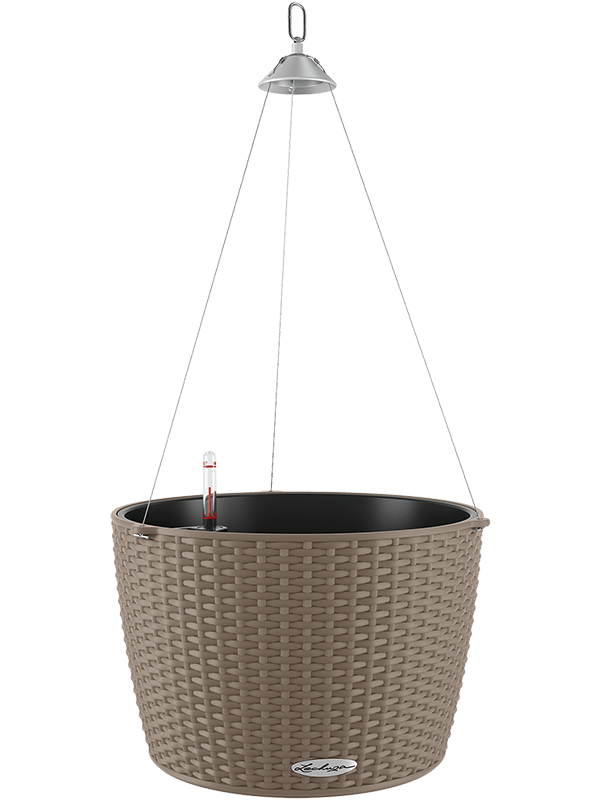 Lechuza Nido Cottage 35 Plant Pot 23cm Height 32cm Dia All Inclusive Set Sand Brown