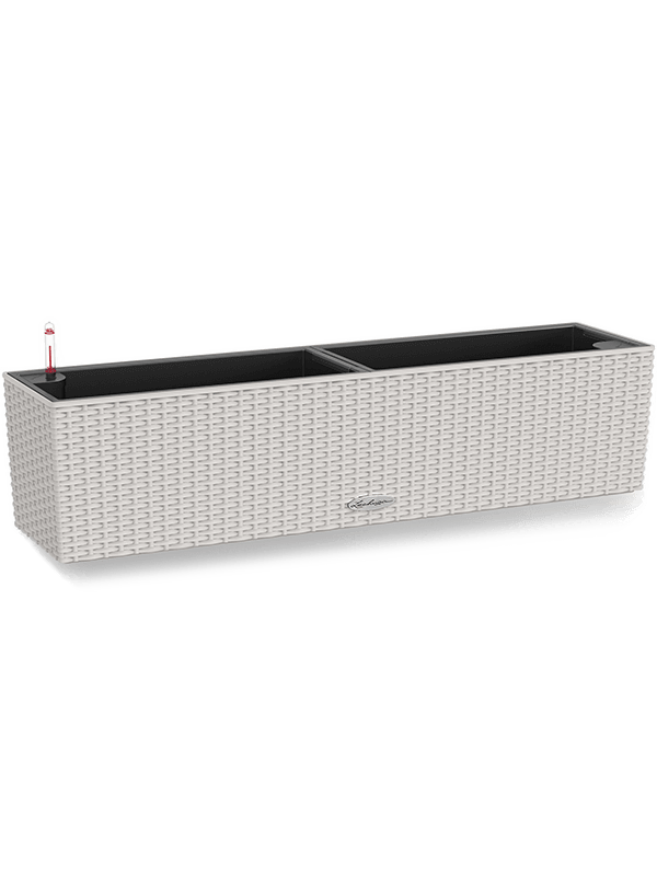 Lechuza Balconera Cottage 80 Plant Pot 19cm Height 17cm Dia All Inclusive Set Light Grey