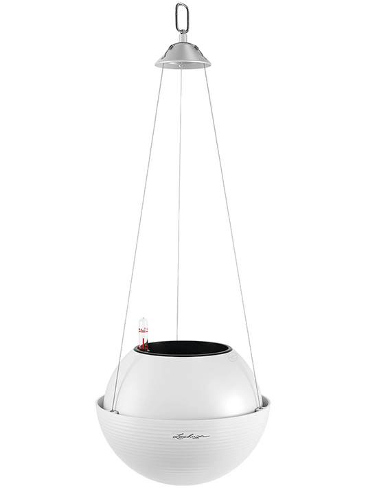 Lechuza Bola Color 23 Plant Pot 18cm Height 12cm Dia All Inclusive Set White