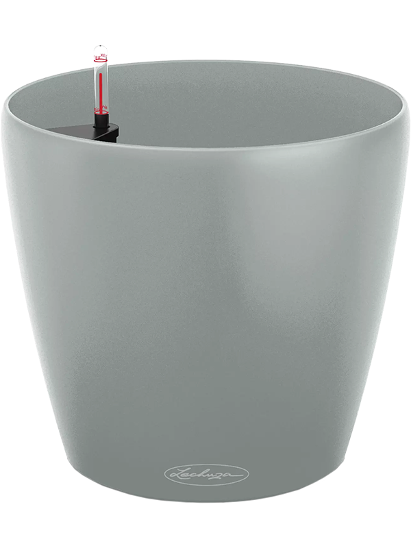Lechuza Classico Color Eco 60 Plant Pot 56cm Height 57cm Dia All Inclusive Set Bright Grey
