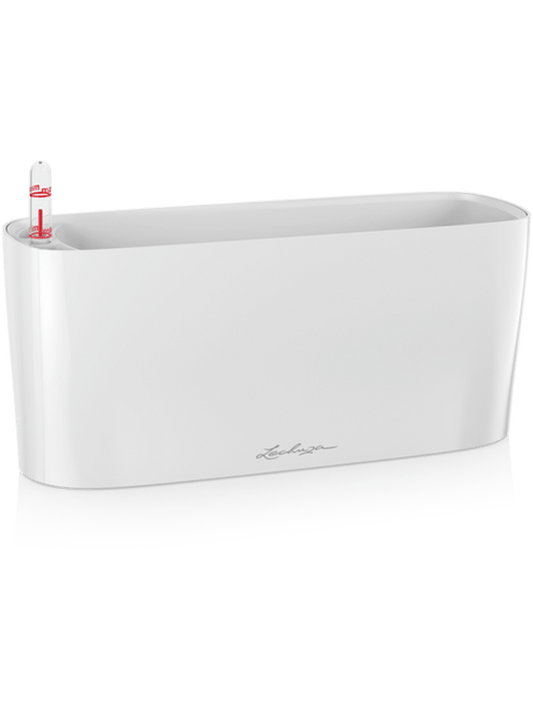 Lechuza Premium Delta 10 Plant Pot 13cm Height 9cm Dia All Inclusive Set White