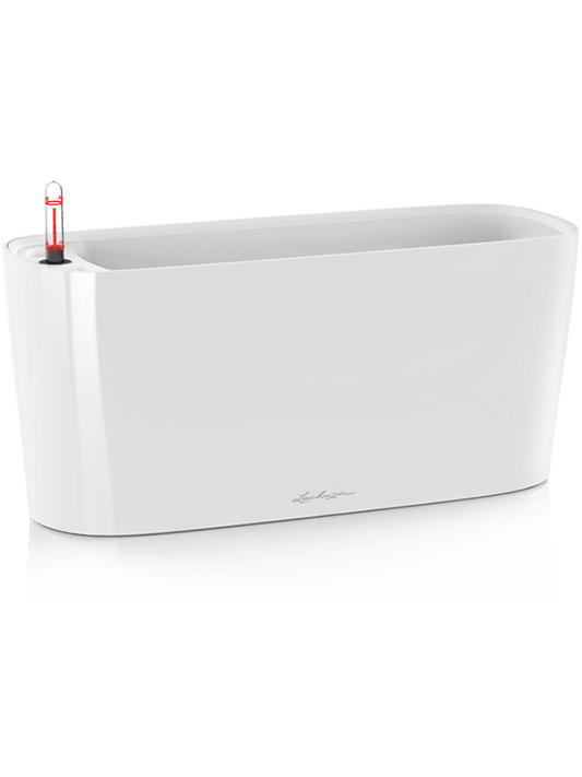 Lechuza Premium Delta 20 Plant Pot 18cm Height 12cm Dia All Inclusive Set White