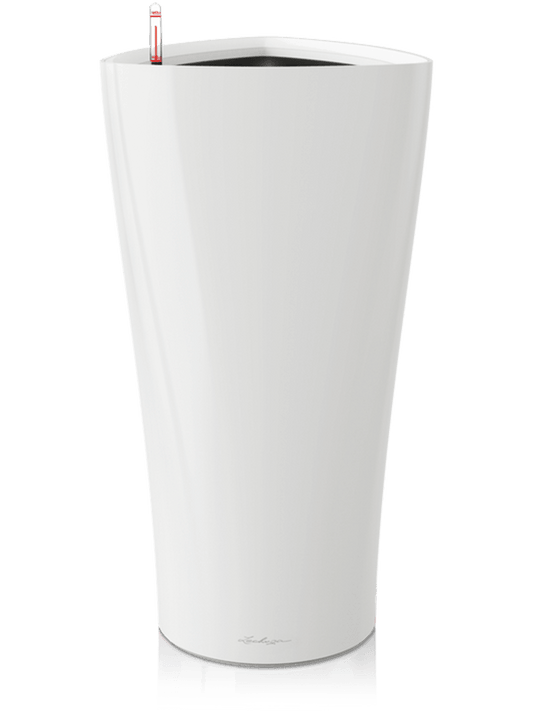 Lechuza Premium Delta 30 Plant Pot 56cm Height 25cm Dia All Inclusive Set White