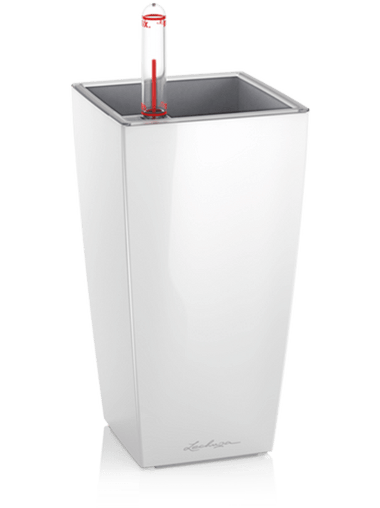 Lechuza Mini-Cubi (8/doos) Plant Pot 18cm Height 8cm Dia All inclusive set white high-gloss