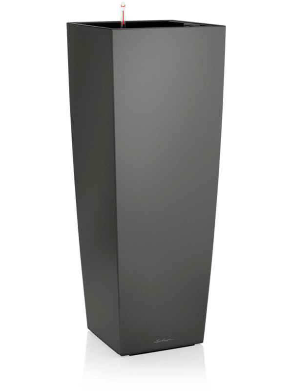 Lechuza Premium Cubico Alto Plant Pot 105cm Height 34cm Dia All Inclusive Set Anthracite