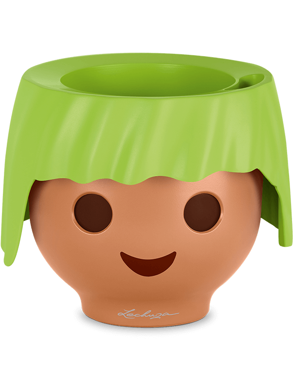 Lechuza Ojo Plant Pot 16cm Height 12cm Dia All-in-One Set Apple Green