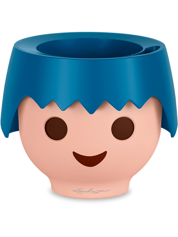 Lechuza Ojo Plant Pot 16cm Height 12cm Dia All-in-One Set Ocean Blue
