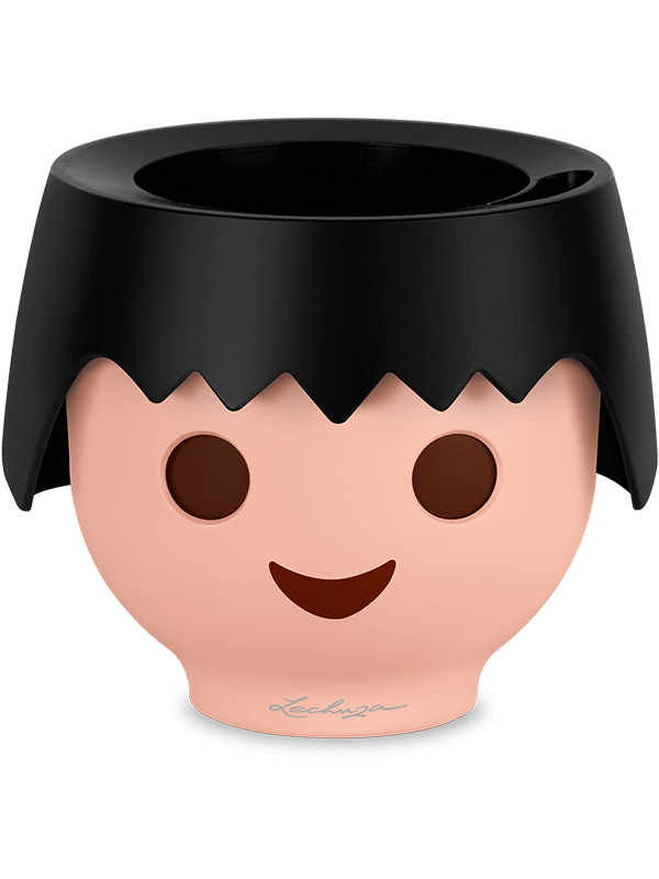 Lechuza Ojo Plant Pot 16cm Height 12cm Dia All-in-One Set Raven Black