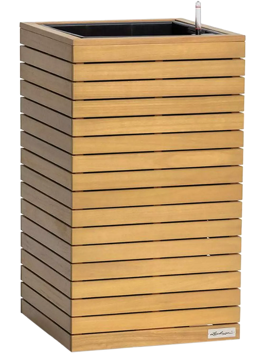 Lechuza Palo Natural Wood 45 Plant Pot 77cm Height 34.5cm Dia All Inclusive Set High