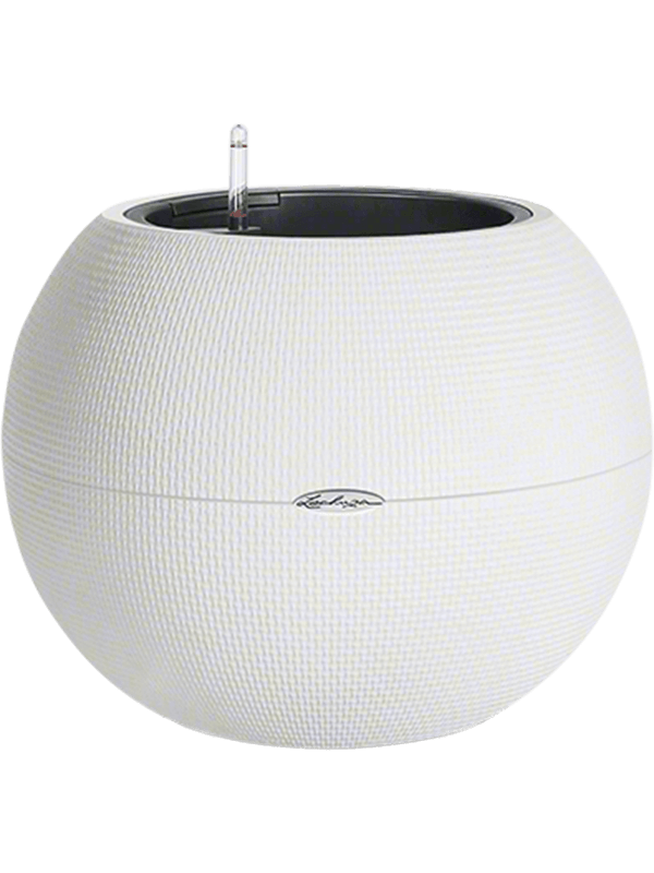 Lechuza Puro Color 50 Plant Pot 39cm Height 27cm Dia All Inclusive Set White