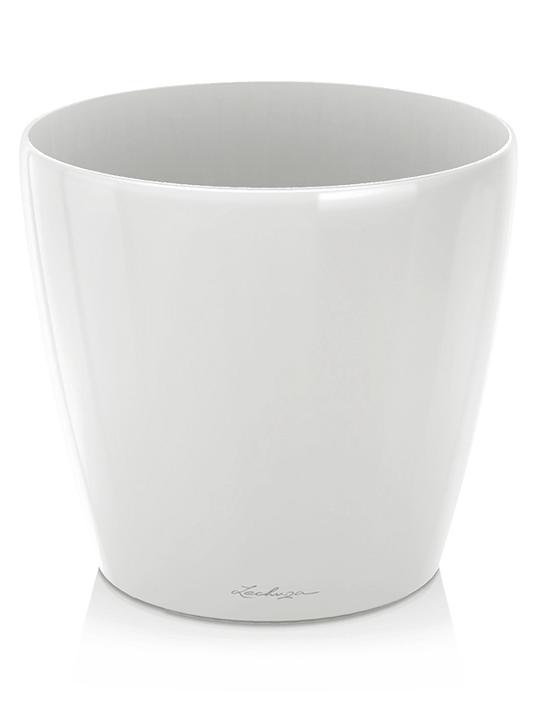 Lechuza Classico Plant Pot 20cm Height 20cm Dia White High Gloss