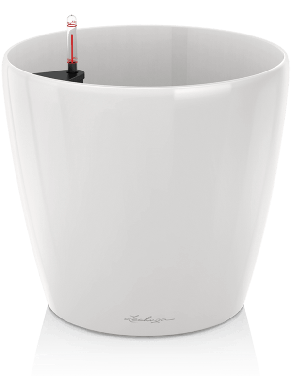 Lechuza Premium Classico 70 Plant Pot 65cm Height 67cm Dia All Inclusive Set White High Gloss