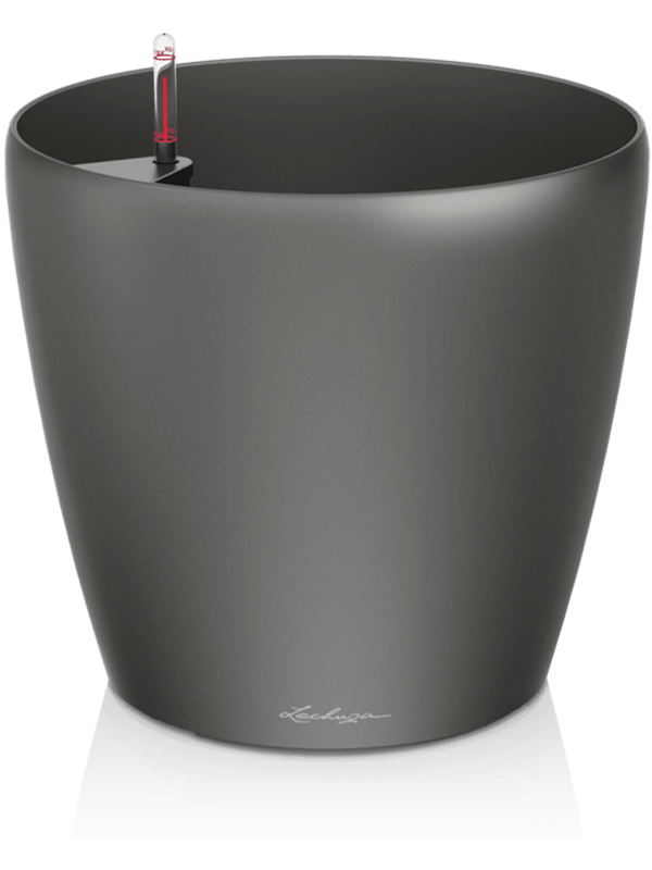 Lechuza Premium Classico 70 Plant Pot 65cm Height 67cm Dia All Inclusive Set Anthracite Metallic