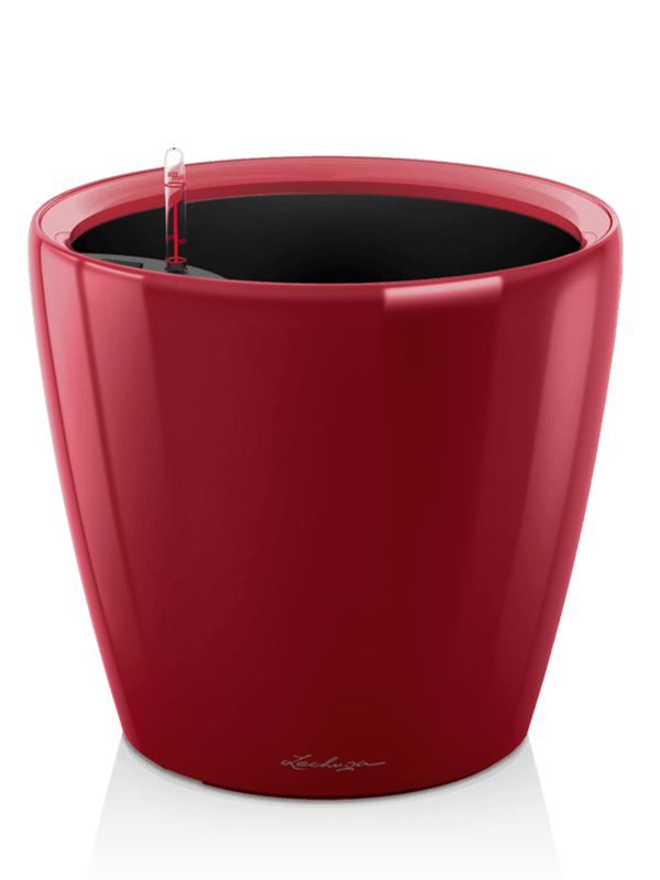Lechuza Premium Classico LS 50 Plant Pot 47cm Height 42cm Dia All Inclusive Set Scarlet Red High-gloss