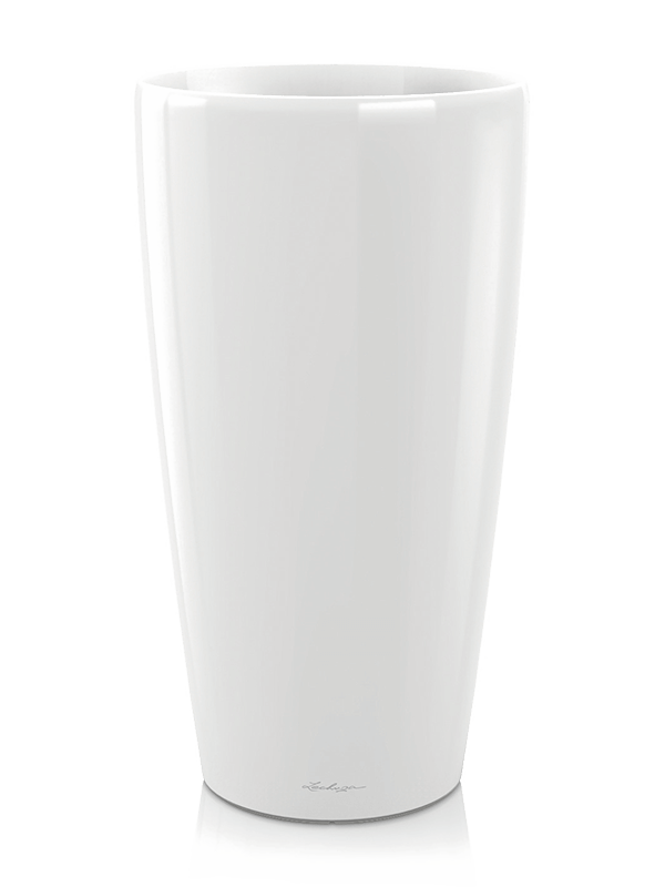 Lechuza Rondo Plant Pot 75cm Height 39cm Dia White High Gloss