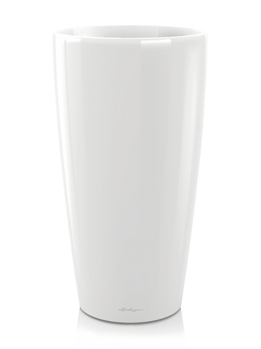 Lechuza Rondo Plant Pot 75cm Height 39cm Dia White High Gloss