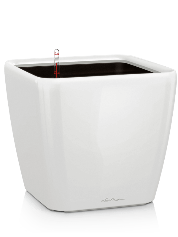 Lechuza Premium Quadro LS 50 Plant Pot 47cm Height 43cm Dia All Inclusive Set White